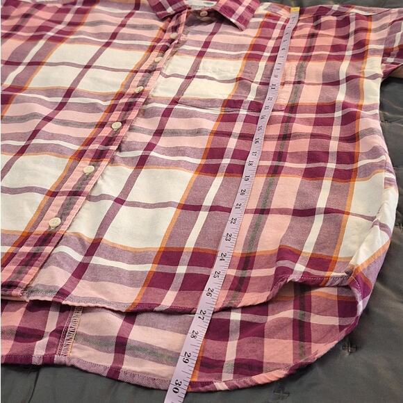 Old Navy Boyfriend Shirt Women's Large Flannel Plaid Classic Cozy Comfy Outdoor - Picture 5 of 6